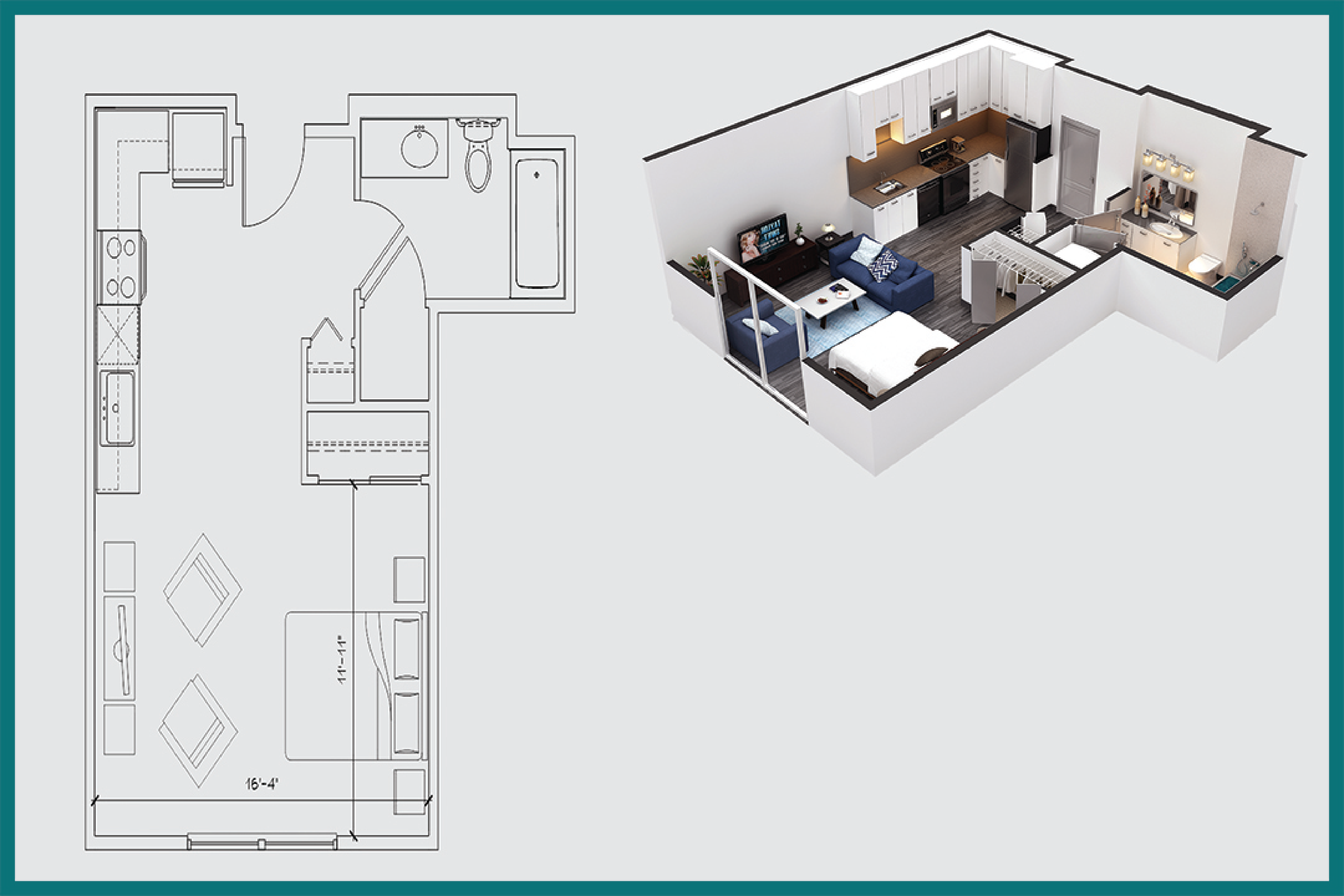 Studio / One Bath / s1