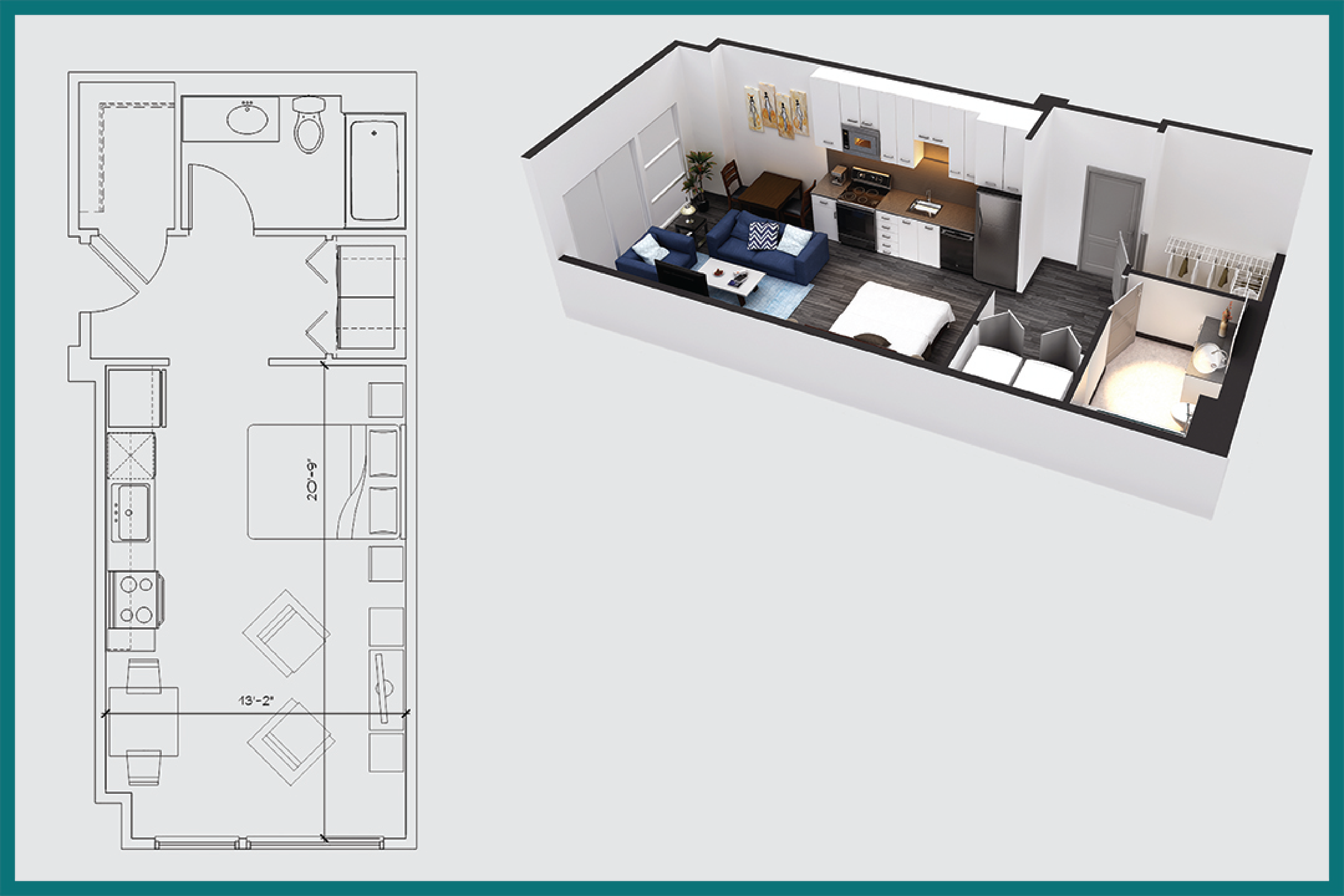 Studio / One Bath / s3