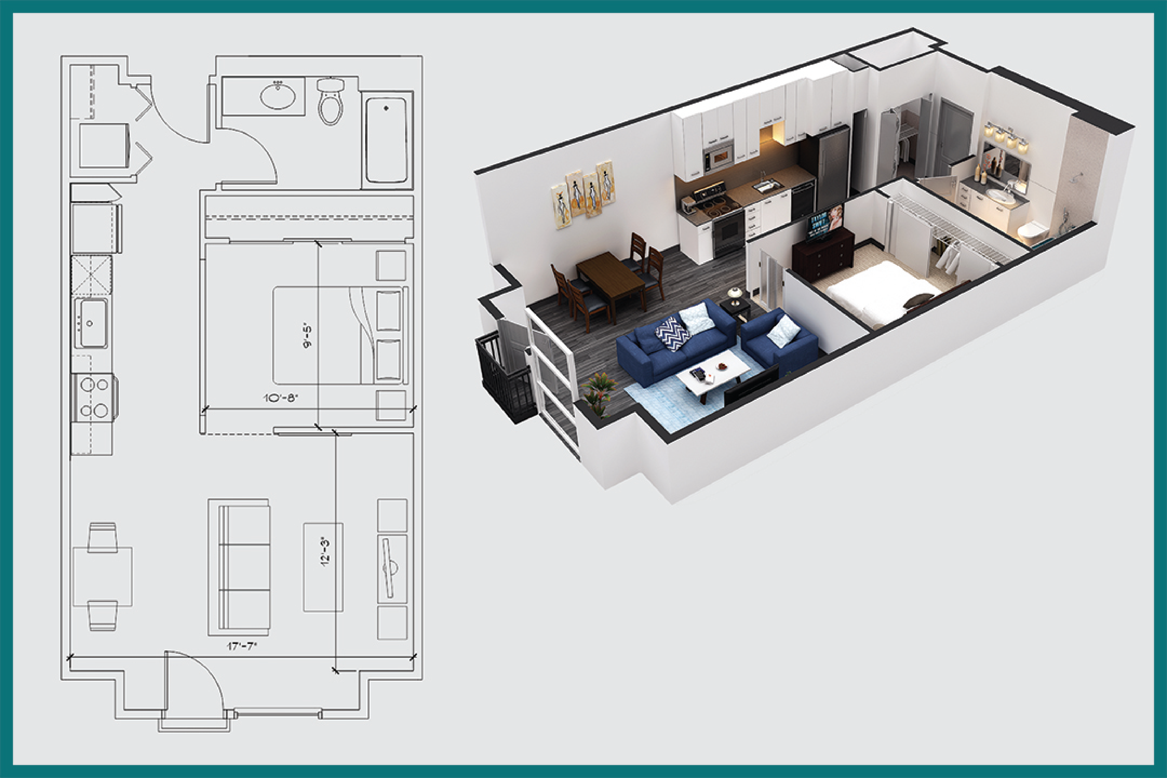One Bedroom / One Bath / a