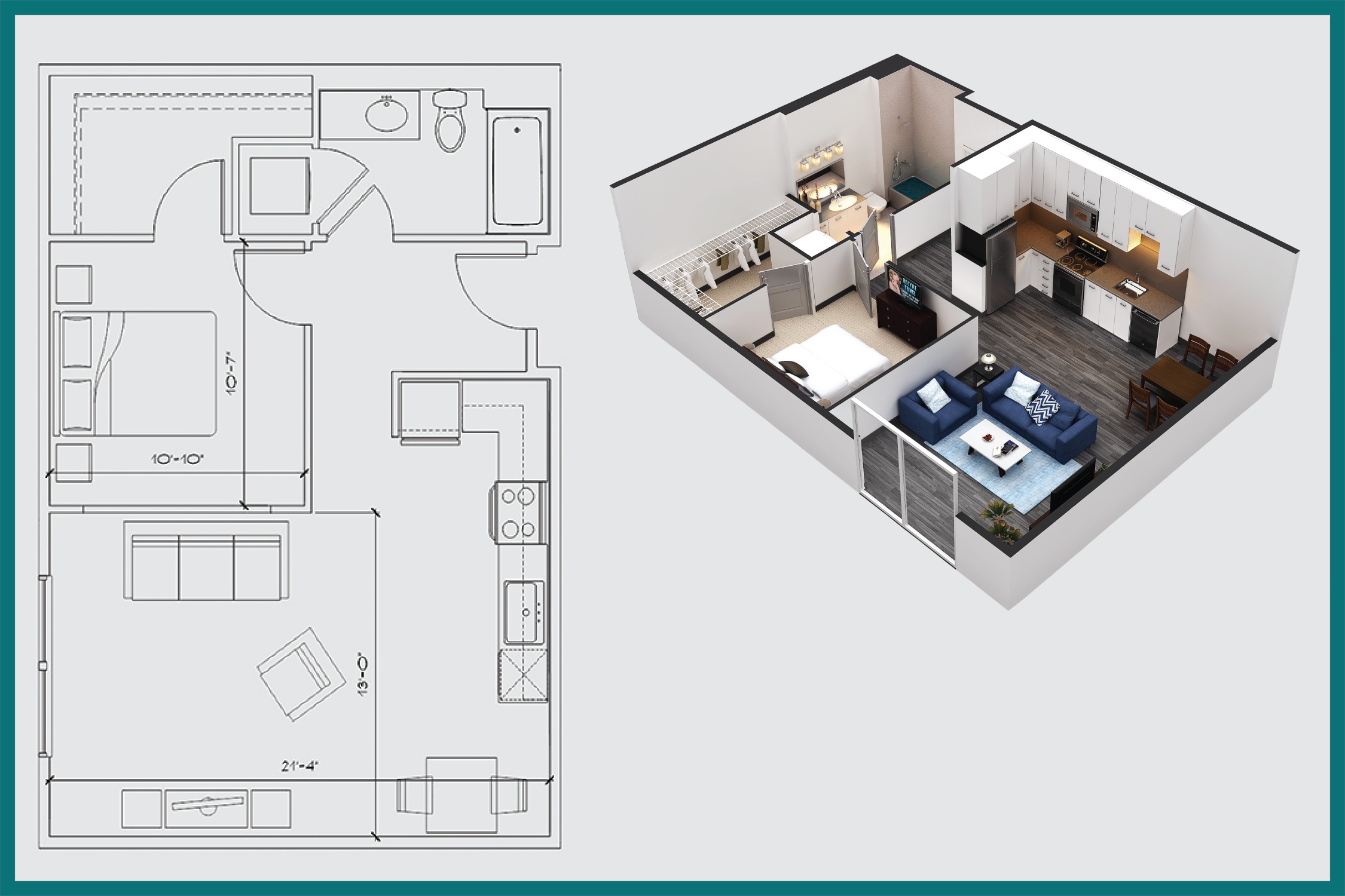 One Bedroom / One Bath / a1