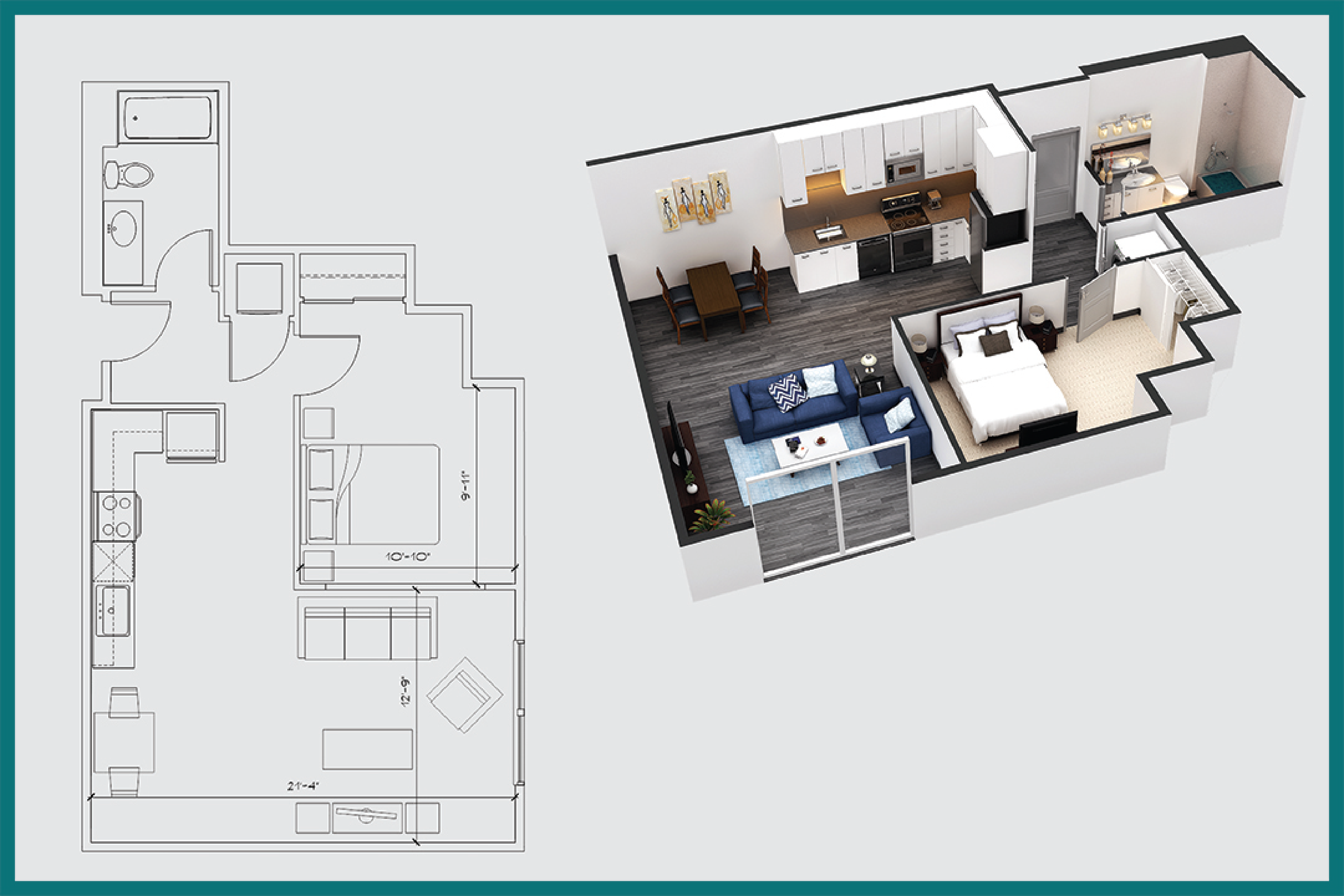 One Bedroom / One Bath / a2