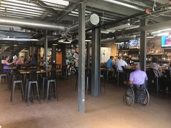 indoor bar and eating area
