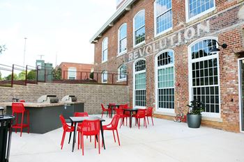 outdoor grilling area