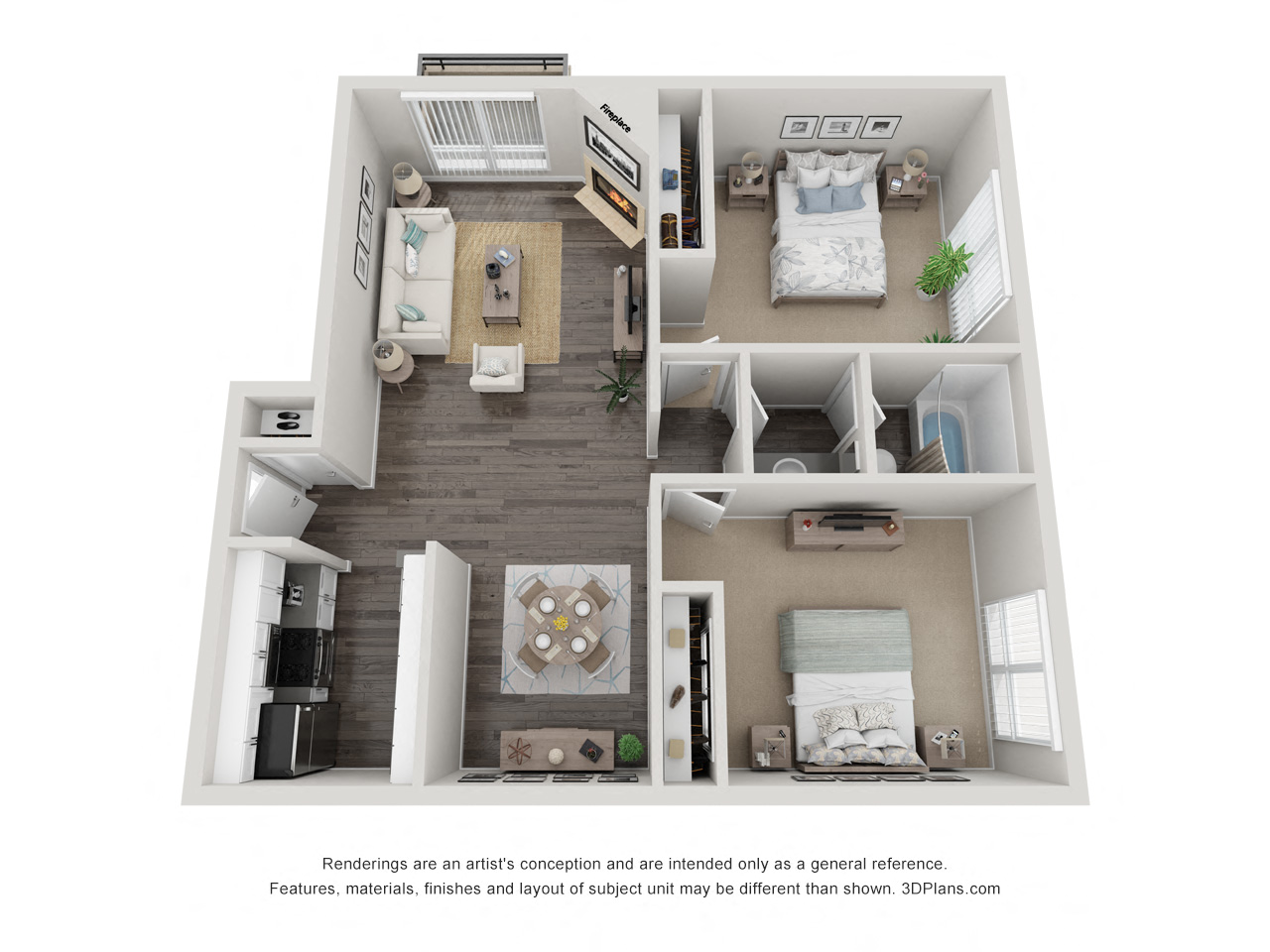 Two Bed One Bath-Tower 1