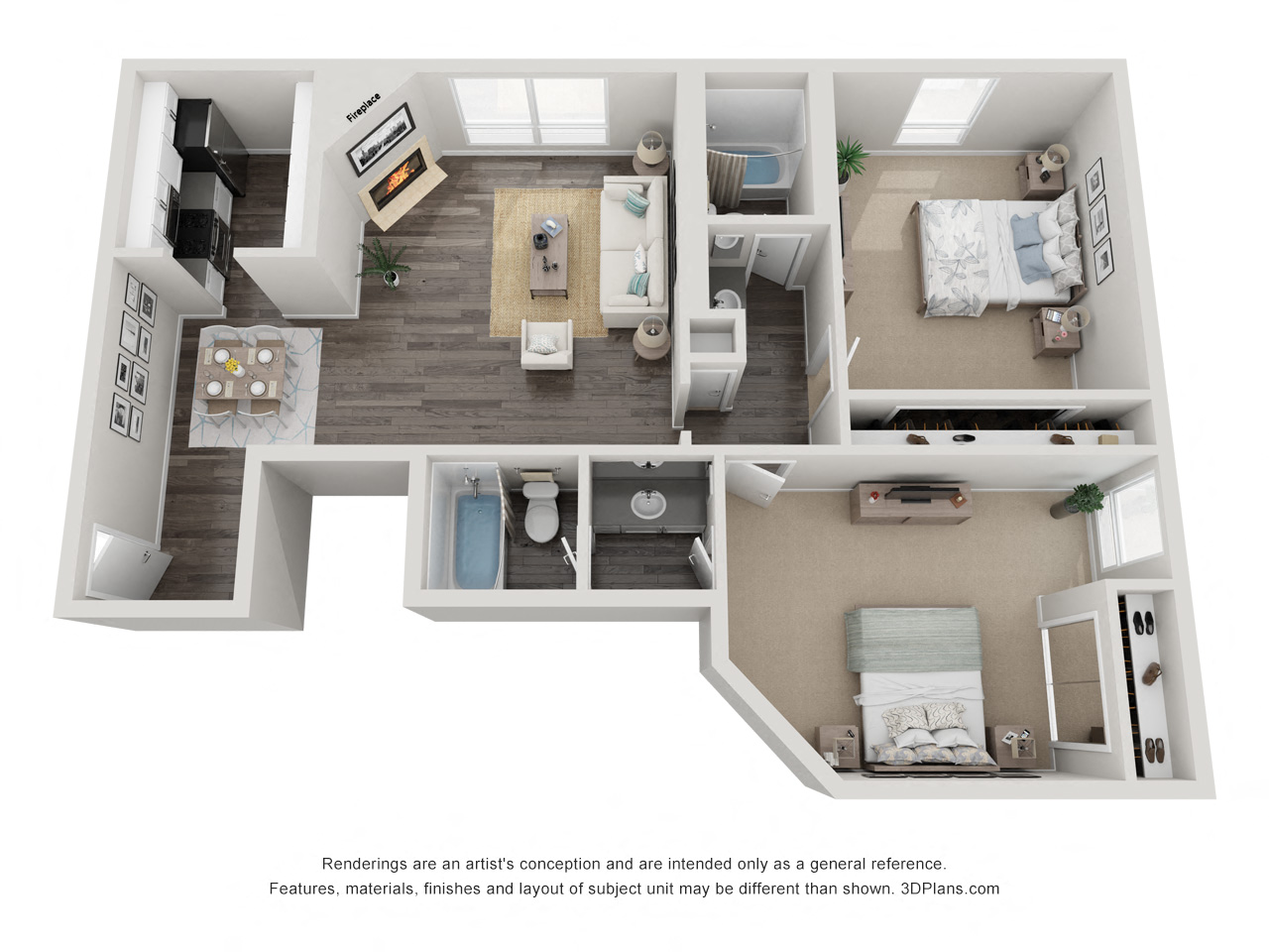 Two Bed Two Bath-Tower 1 & 2