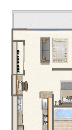 Jr. 1 Bedroom C Floor Plan Jr. 1 Bedroom C Floor Plan at NMS 1539 Fourth, Santa Monica, California