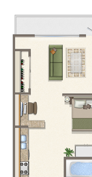 Jr. 1 Bedroom D Floor Plan Jr. 1 Bedroom D Floor Plan at NMS 1539 Fourth, California, 90401