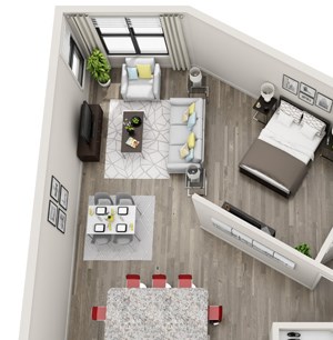 1 Bed - 1 Bath, 935 sq ft, A5 floor plan