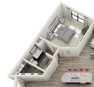 2 Bed - 2 Bath, 1558 sq ft, B4 floor plan