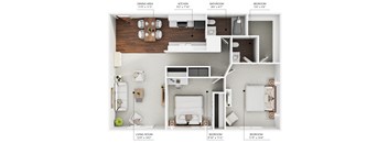 2 Bedroom 1.5 Bathroom