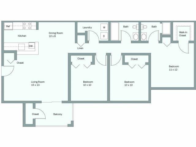 Dockside Floor Plans 2 bedroom apartments for rent in Henrico Virginia