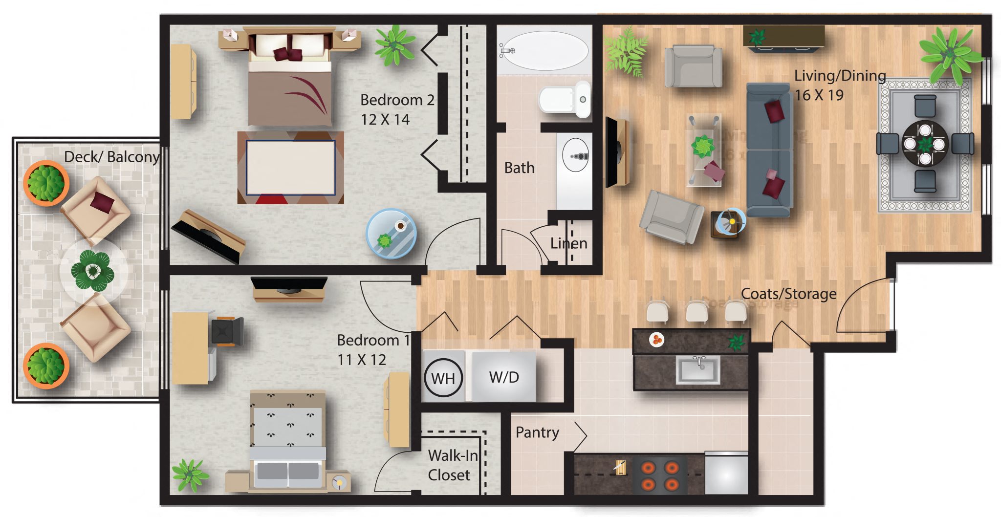 Hickory Floor Plan Hickory Floor Plan