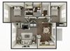 2 bedroom apartment floor plan