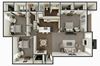 3 bedroom apartment floor plan