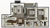 2 bedroom apartment floor plan