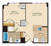 1 Bedroom 1A Floor Plan 1 Bedroom 1A Floor Plan at Highland Park at Columbia Heights Metro, Washington, Washington
