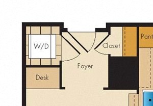 1 Bedroom 1G Floor Plan 1 Bedroom 1G Floor Plan at Highland Park at Columbia Heights Metro, Washington, 20010