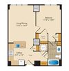 1 Bedroom 1D Floor Plan 1 Bedroom 1D Floor Plan at Highland Park at Columbia Heights Metro, Washington, DC