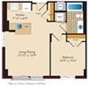 1 Bedroom B1.2 Floor Plan 1 Bedroom B1.2 Floor Plan at Highland Park at Columbia Heights Metro, Washington