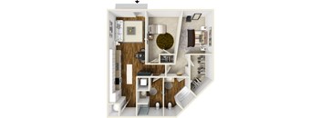 Two bedroom two bath floor plan