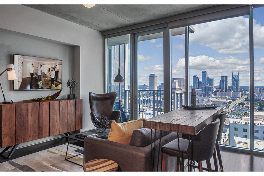 SkyHouse Nashville Floor-to-Ceiling Windows Nashville TN - Music Row Downtown