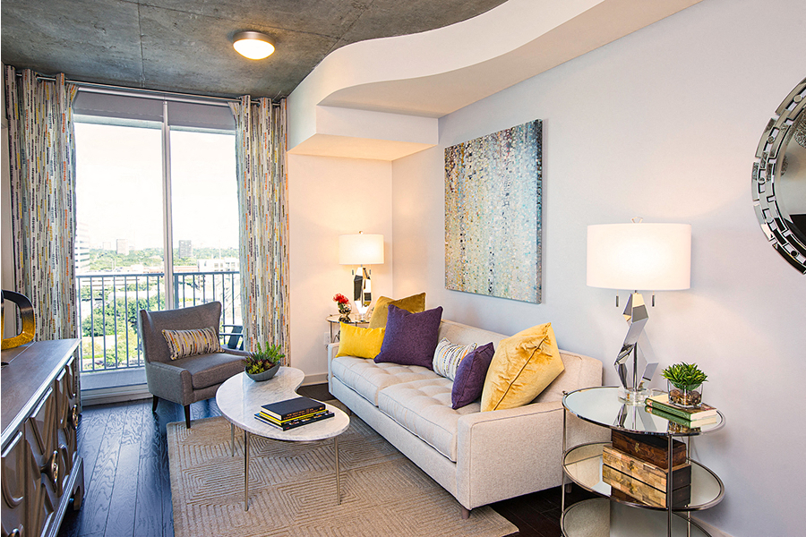 SkyHouse Nashville Living Room Nashville TN - Music Row Downtown