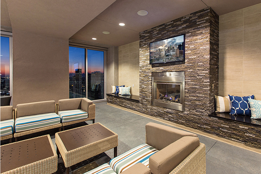 SkyHouse Nashville Fireplace Lounge Nashville TN - Music Row Downtown