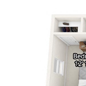 3 dimensional floorplan view of 2 bedroom apartment 2 bedroom floorplan without garage