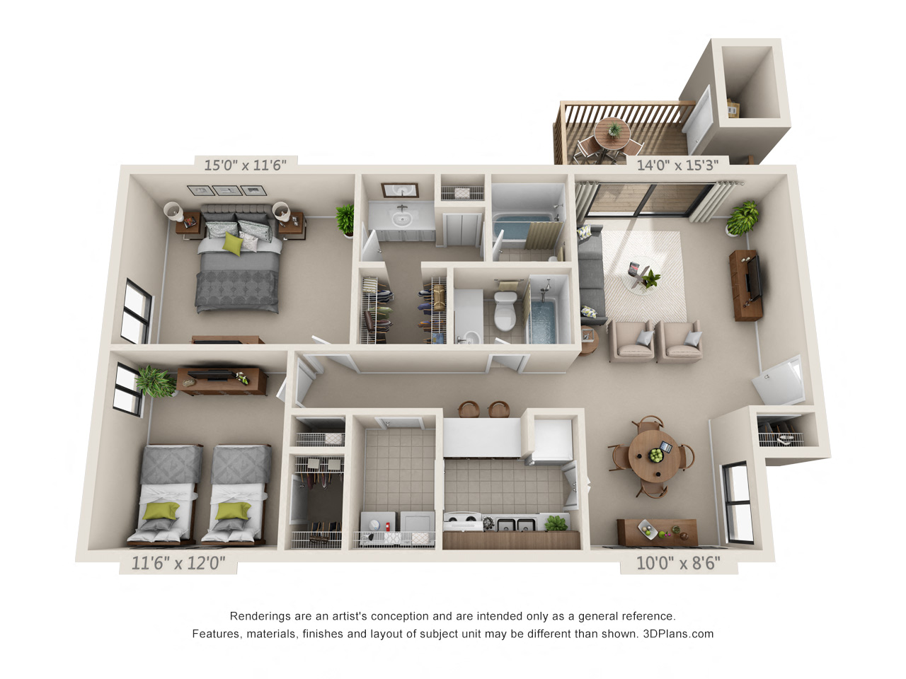 100 Yester Oaks Way E 2-3 Beds Apartment, Townhouse for Rent - Photo Gallery 21