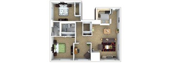 2 Bed 2 Bath with Den