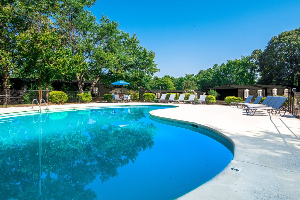 the swimming pool at our apartments