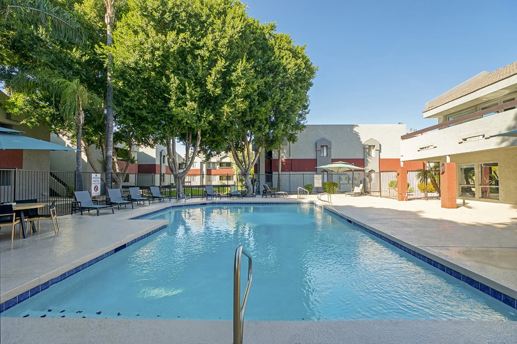 the swimming pool at our apartments