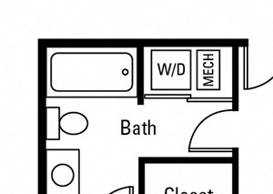 2 Bedroom, 2 Bath 1,086 sq. ft.