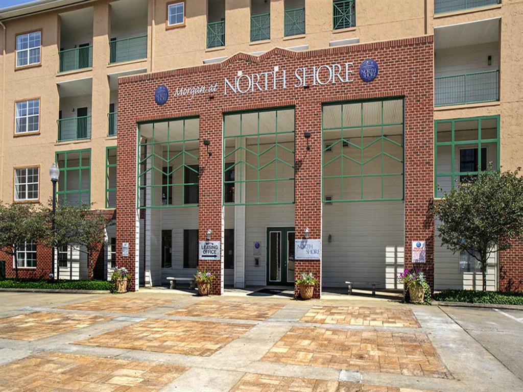 a brick building with the front entrance to north store