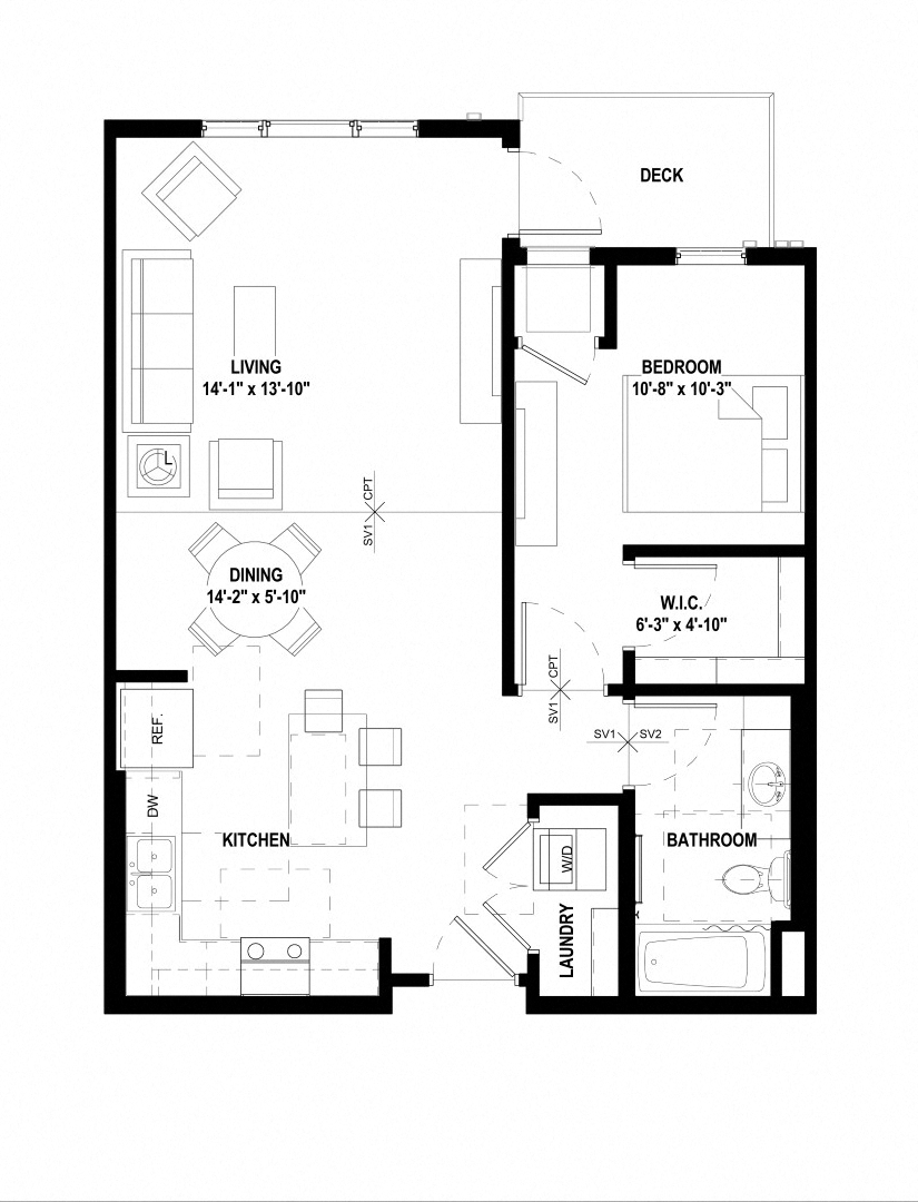 Compass Pointe Apartments in New Hope MN A1_797 sf