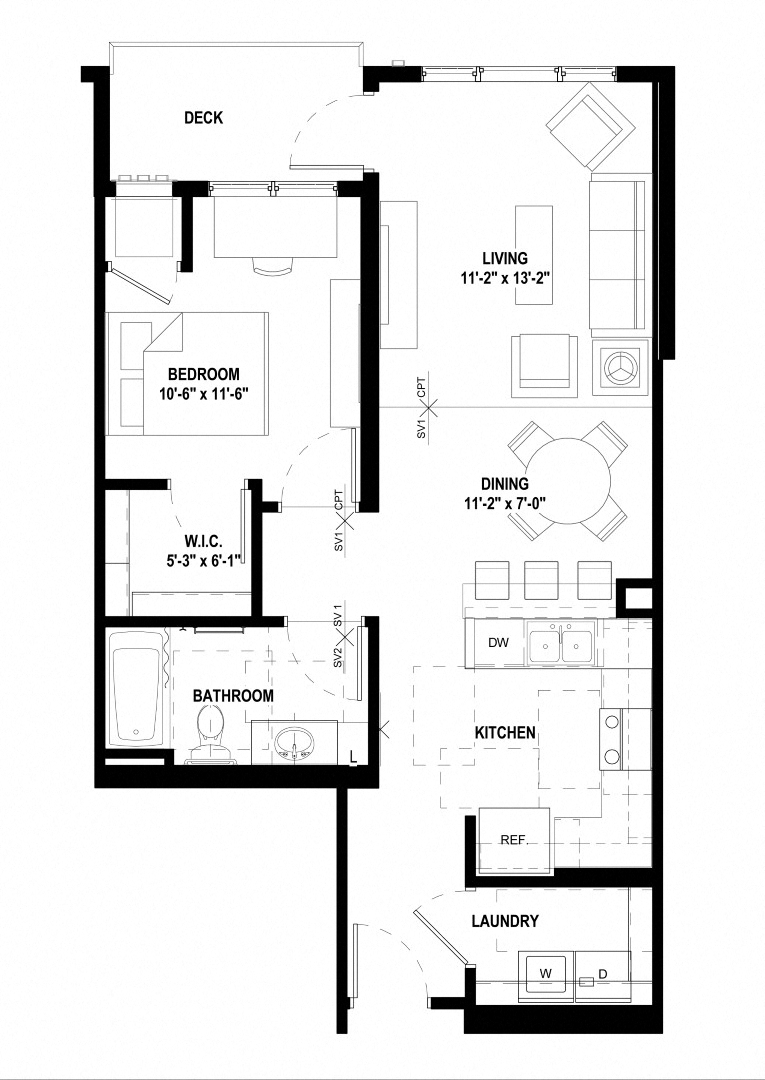 Compass Pointe Apartments in New Hope MN A2_728 sf