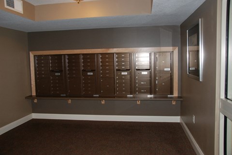 a view of the lockers in an empty room