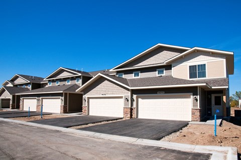 a house with a street in front of it
