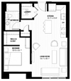 Austin - 1R Floor plan Austin - 1R Floor plan at Third North, Minnesota, 55401