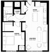 Chicago - 1Q Floor plan Chicago - 1Q Floor plan at Third North, Minneapolis