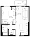 Memphis - 1K Floor plan Memphis - 1K Floor plan at Third North, Minneapolis, MN 55401
