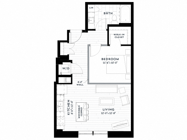 1H upgrade Floor plan at Custom House, St. Paul, Minnesota