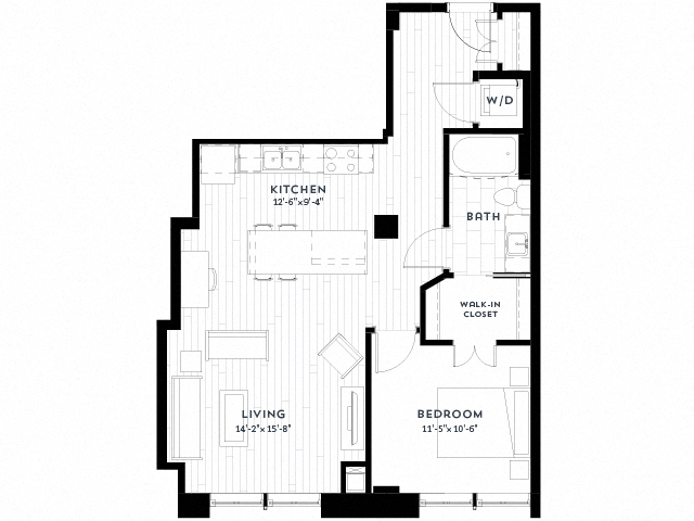1S upgrade Floor plan at Custom House, St. Paul