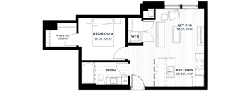 1A Floor plan at Custom House, Minnesota, 55101