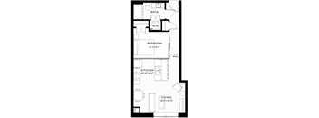 1B Floor plan at Custom House, Minnesota