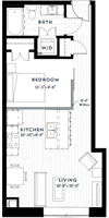 1B Floor plan 1B Floor plan at Custom House, Minnesota