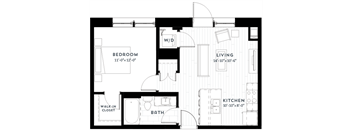 1E Floor plan at Custom House, Minnesota, 55101