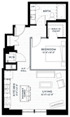1H Floor plan 1H Floor plan at Custom House, St. Paul, Minnesota