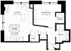 1K Floor plan 1K Floor plan at Custom House, St. Paul, MN