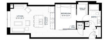 1N Floor plan at Custom House, Minnesota